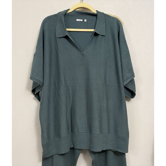 Soma 24/7 XL Premier Knit Sweater Top & Jogger Pant 2 pc Blue Instinct $188 NEW - Picture 2 of 16